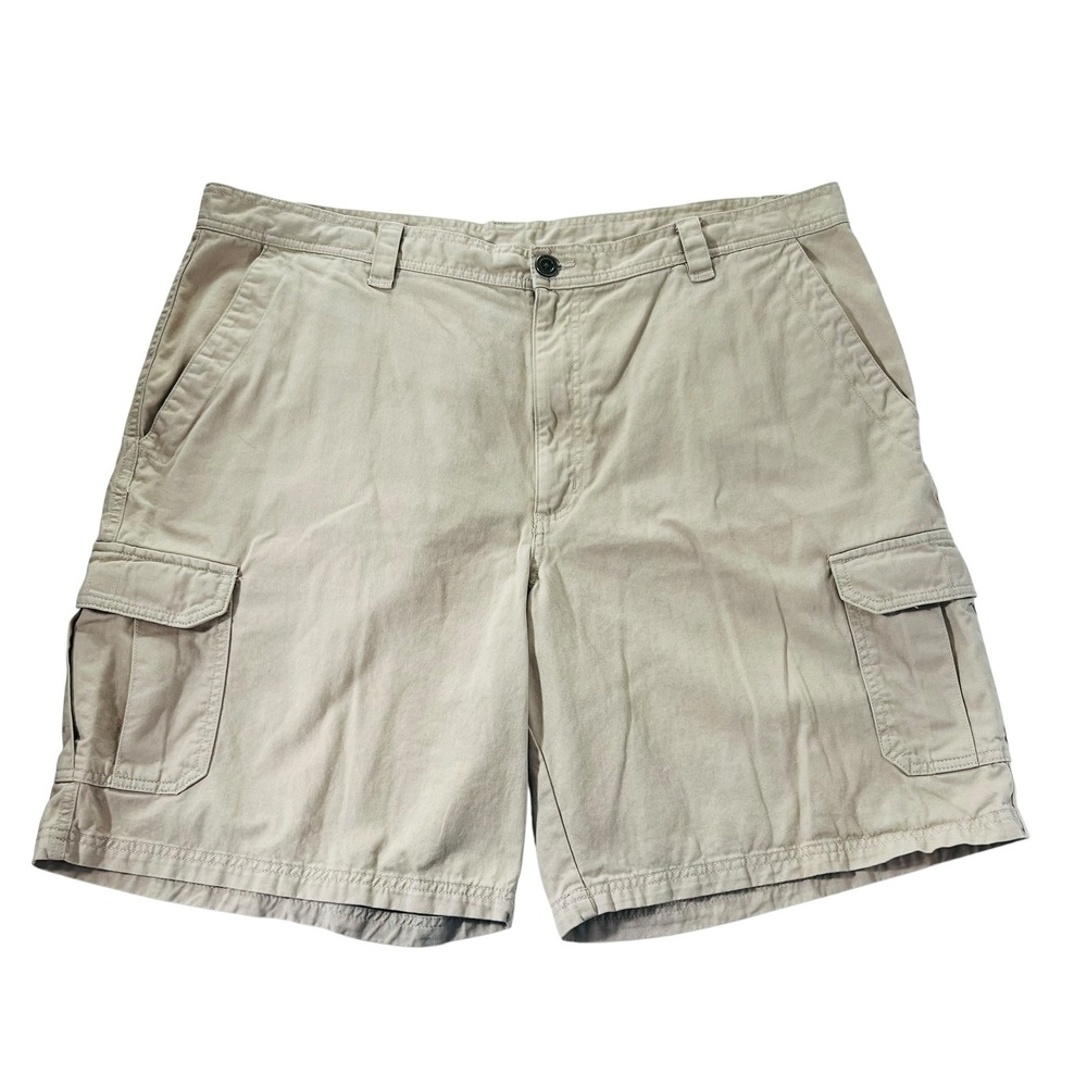 Columbia Men Cargo Shorts Beige Omni-Shade 42Wx10  Khaki Fishing Hiking Outdoor‎